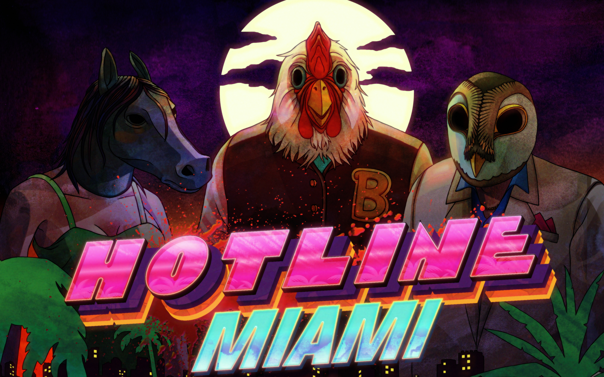 Играть в игры маями. Хотлайн Майами 1. Хотлайн Майами Постер. Игра Хотлайн Майами 1. Игра Hotline Miami 2.
